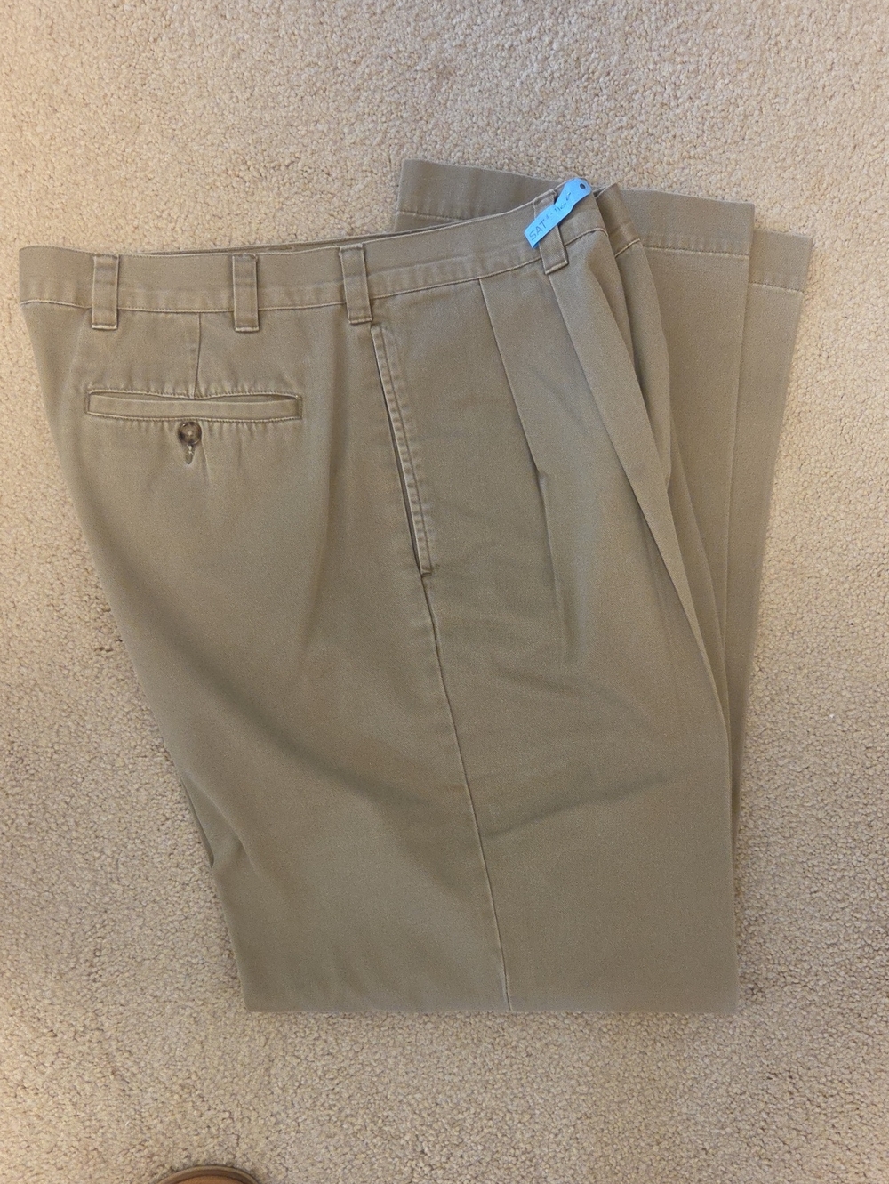 Men's Khaki Pleated Dress Pants - Jos A. Bank